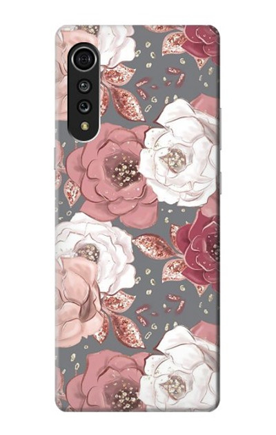 S3716 Rose Floral Pattern Case Cover Custodia per LG Velvet