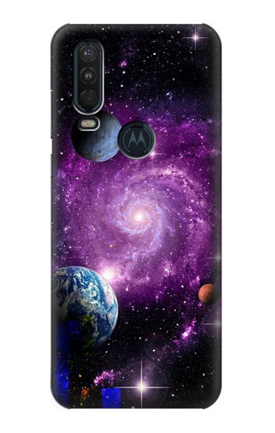 S3689 Galaxy Outer Space Planet Case Cover Custodia per Motorola One Action (Moto P40 Power)