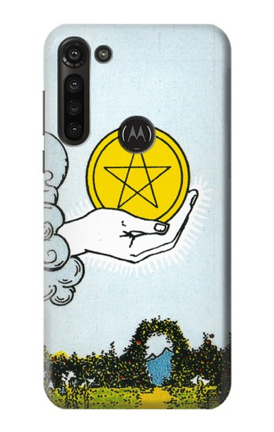 S3722 Tarot Card Ace of Pentacles Coins Case Cover Custodia per Motorola Moto G8 Power