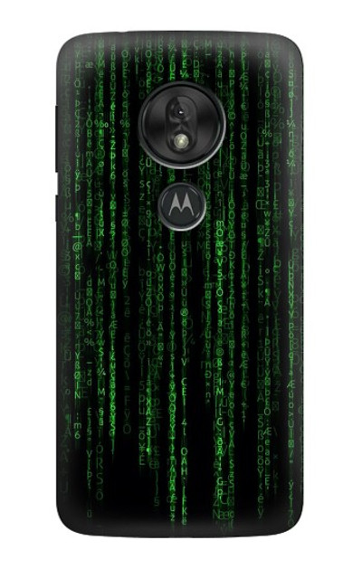 S3668 Binary Code Case Cover Custodia per Motorola Moto G7 Play
