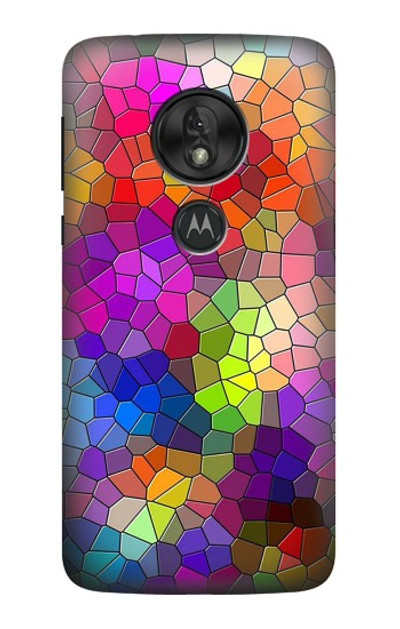 S3677 Colorful Brick Mosaics Case Cover Custodia per Motorola Moto G7 Play