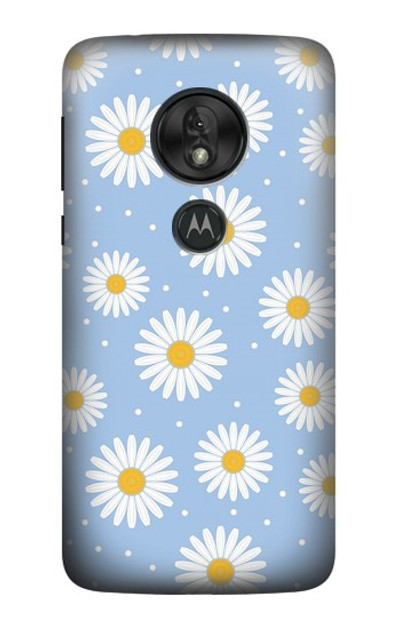 S3681 Daisy Flowers Pattern Case Cover Custodia per Motorola Moto G7 Play