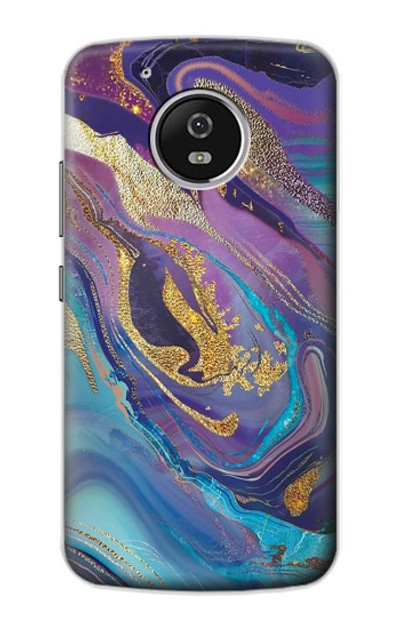 S3676 Colorful Abstract Marble Stone Case Cover Custodia per Motorola Moto G5
