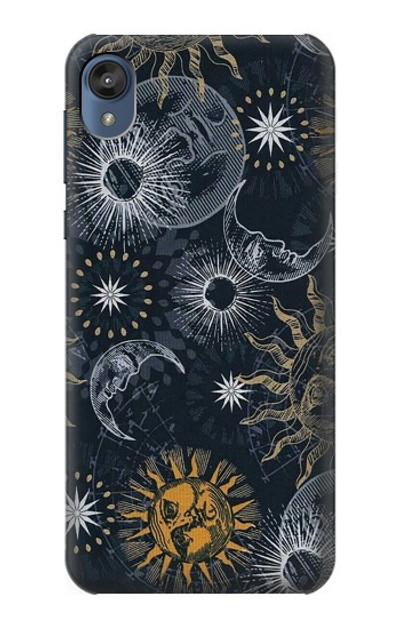 S3702 Moon and Sun Case Cover Custodia per Motorola Moto E6, Moto E (6th Gen)