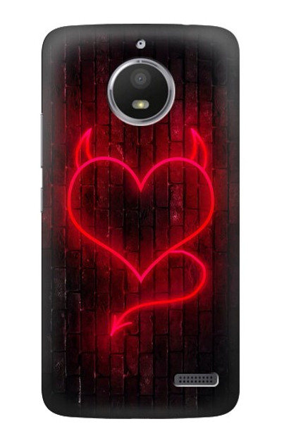 S3682 Devil Heart Case Cover Custodia per Motorola Moto E4