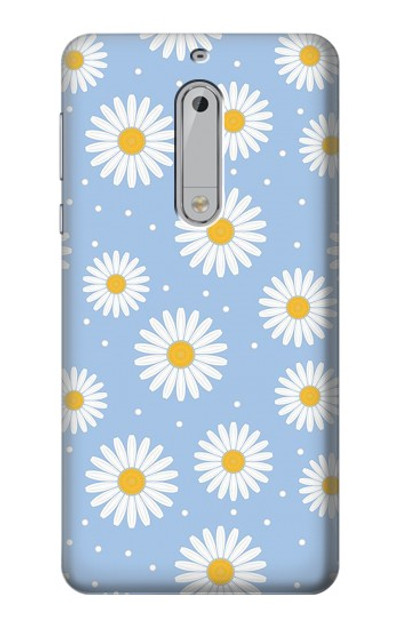 S3681 Daisy Flowers Pattern Case Cover Custodia per Nokia 5