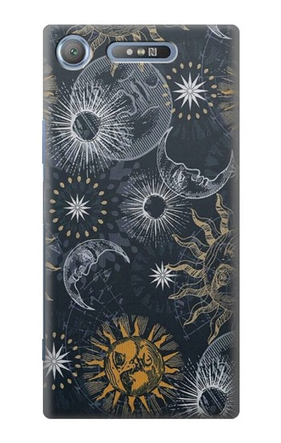 S3702 Moon and Sun Case Cover Custodia per Sony Xperia XZ1