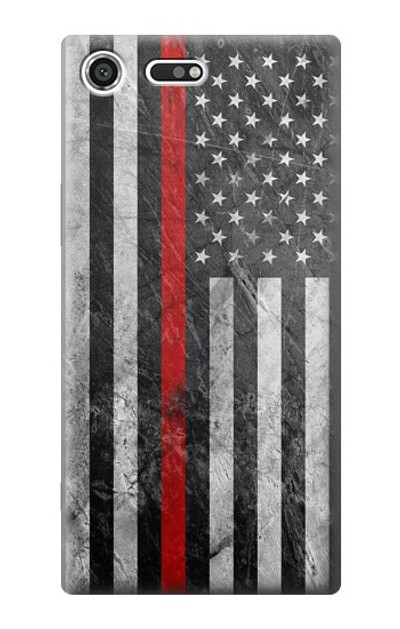 S3687 Firefighter Thin Red Line American Flag Case Cover Custodia per Sony Xperia XZ Premium