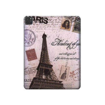 S2211 Paris Postcard Eiffel Tower Case Cover Custodia per iPad Pro 11 (2021,2020,2018, 3rd, 2nd, 1st)