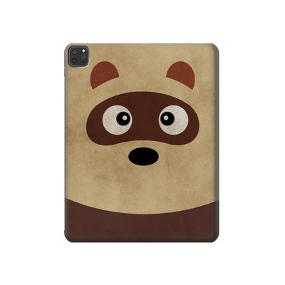S2825 Cute Cartoon Raccoon Case Cover Custodia per iPad Pro 11 (2021,2020,2018, 3rd, 2nd, 1st)