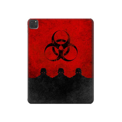 S2917 Biohazards Virus Red Alert Case Cover Custodia per iPad Pro 11 (2021,2020,2018, 3rd, 2nd, 1st)