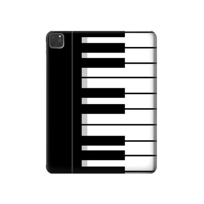 S3078 Black and White Piano Keyboard Case Cover Custodia per iPad Pro 11 (2021,2020,2018, 3rd, 2nd, 1st)