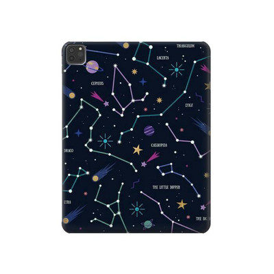 S3220 Star Map Zodiac Constellations Case Cover Custodia per iPad Pro 11 (2021,2020,2018, 3rd, 2nd, 1st)