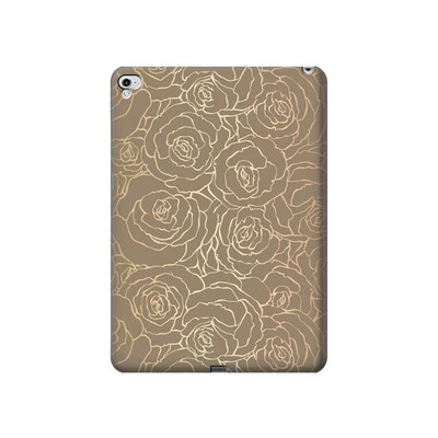 S3466 Gold Rose Pattern Case Cover Custodia per iPad Pro 12.9 (2015,2017)