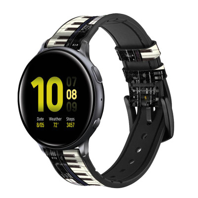 CA0002 Synthesizer Cinturino in pelle e silicone Smartwatch per Samsung Galaxy Watch, Gear, Active