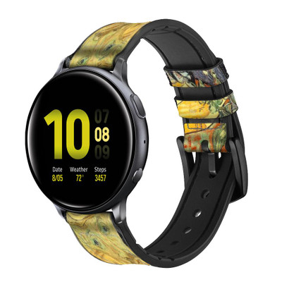 CA0020 Van Gogh Portrait of Dr. Gachet Cinturino in pelle e silicone Smartwatch per Samsung Galaxy Watch, Gear, Active
