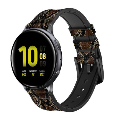 CA0068 Snake Skin Cinturino in pelle e silicone Smartwatch per Samsung Galaxy Watch, Gear, Active