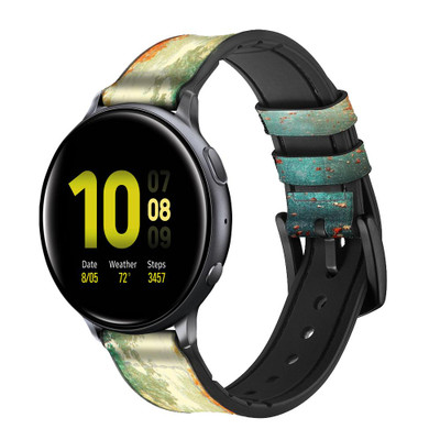 CA0124 Road Through The Woods Cinturino in pelle e silicone Smartwatch per Samsung Galaxy Watch, Gear, Active