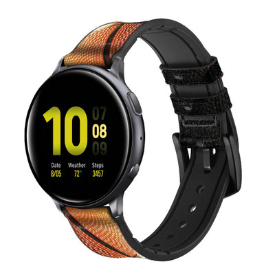 CA0136 Basketball Sport Cinturino in pelle e silicone Smartwatch per Samsung Galaxy Watch, Gear, Active