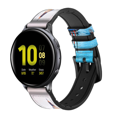 CA0137 Beauty of Venice Italy Cinturino in pelle e silicone Smartwatch per Samsung Galaxy Watch, Gear, Active