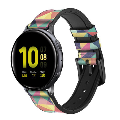 CA0292 Variation Pattern Cinturino in pelle e silicone Smartwatch per Samsung Galaxy Watch, Gear, Active