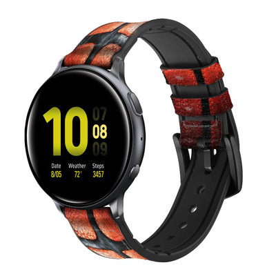 CA0366 Basketball Cinturino in pelle e silicone Smartwatch per Samsung Galaxy Watch, Gear, Active