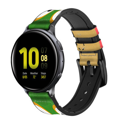 CA0432 Frog Bee Cute Cartoon Cinturino in pelle e silicone Smartwatch per Samsung Galaxy Watch, Gear, Active