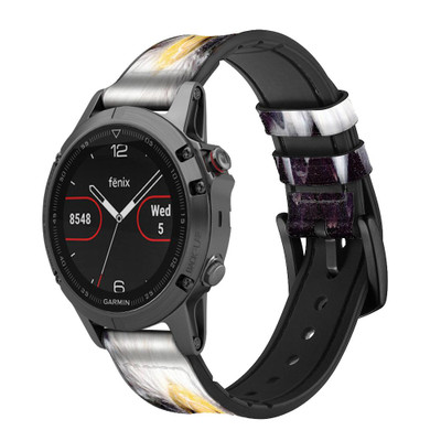 CA0112 Eagle American Cinturino in pelle e silicone Smartwatch per Garmin Smartwatch