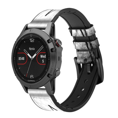 CA0296 Black Widow Spider Cinturino in pelle e silicone Smartwatch per Garmin Smartwatch