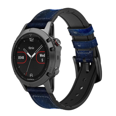 CA0730 Blue Planet Cinturino in pelle e silicone Smartwatch per Garmin Smartwatch