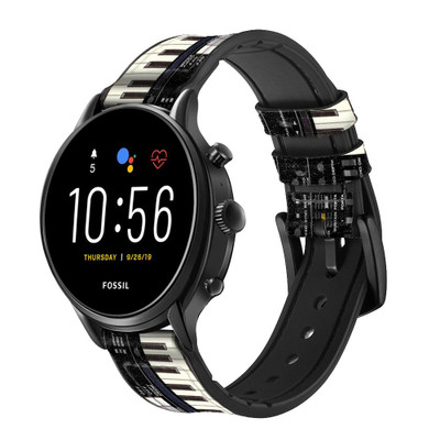 CA0002 Synthesizer Cinturino in pelle e silicone Smartwatch per Fossil Smartwatch