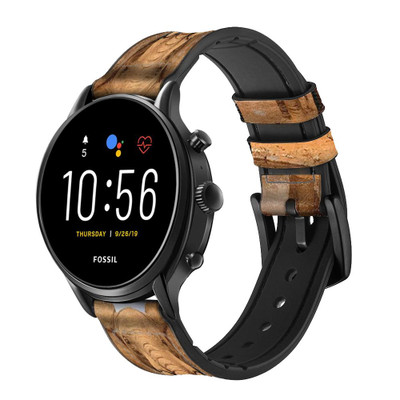 CA0036 African Elephant Cinturino in pelle e silicone Smartwatch per Fossil Smartwatch