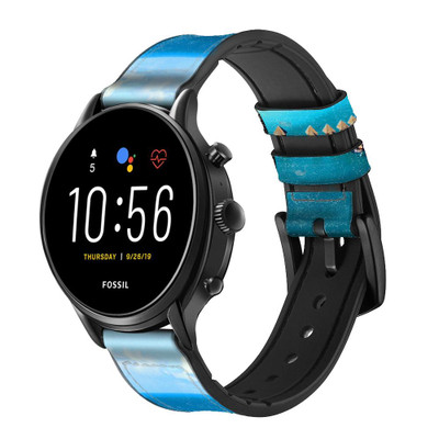 CA0109 Bora Bora Island Cinturino in pelle e silicone Smartwatch per Fossil Smartwatch CA0109 Bora Bora Island Cinturino in pelle e silicone Smartwatch per Fossil Smartwatch