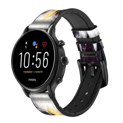 CA0112 Eagle American Cinturino in pelle e silicone Smartwatch per Fossil Smartwatch