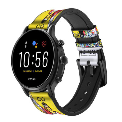 CA0449 Tarot Card The Magician Cinturino in pelle e silicone Smartwatch per Fossil Smartwatch