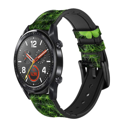 CA0045 Clover Lucky Leaf Cinturino in pelle e silicone Smartwatch per Wristwatch Smartwatch