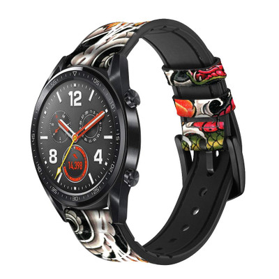 CA0082 Yakuza Tattoo Cinturino in pelle e silicone Smartwatch per Wristwatch Smartwatch