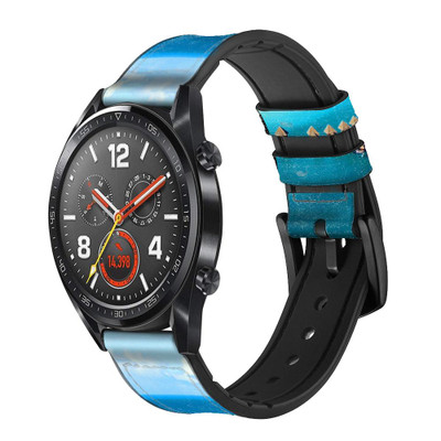CA0109 Bora Bora Island Cinturino in pelle e silicone Smartwatch per Wristwatch Smartwatch