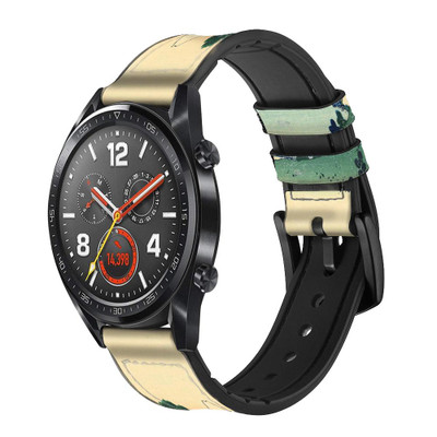 CA0224 Katsushika Hokusai The Inume Pass in Kai Cinturino in pelle e silicone Smartwatch per Wristwatch Smartwatch