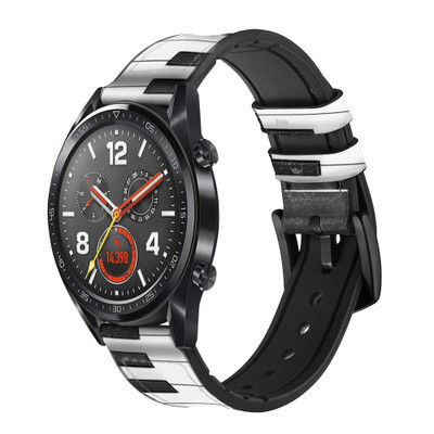 CA0225 One Octave Piano Cinturino in pelle e silicone Smartwatch per Wristwatch Smartwatch