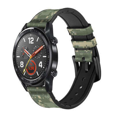 CA0234 Digital Camo Camouflage Graphic Printed Cinturino in pelle e silicone Smartwatch per Wristwatch Smartwatch