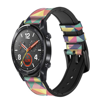 CA0292 Variation Pattern Cinturino in pelle e silicone Smartwatch per Wristwatch Smartwatch