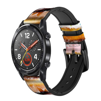 CA0316 Fancy Sweet Donuts Cinturino in pelle e silicone Smartwatch per Wristwatch Smartwatch