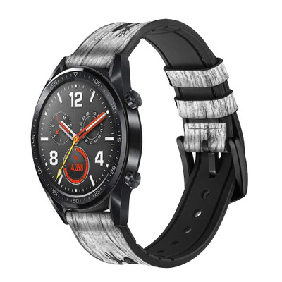 CA0324 Gecko Wood Graphic Printed Cinturino in pelle e silicone Smartwatch per Wristwatch Smartwatch
