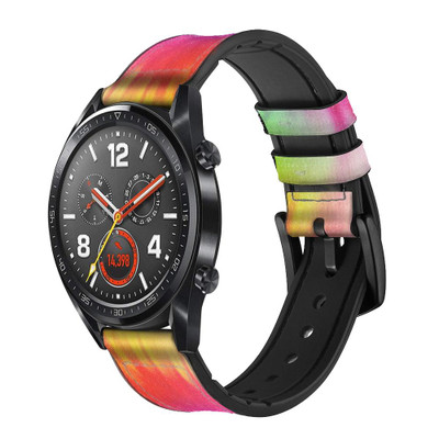 CA0342 Tie Dye Color Cinturino in pelle e silicone Smartwatch per Wristwatch Smartwatch