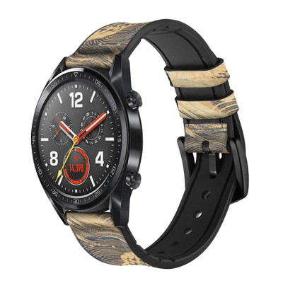 CA0402 Japan Art Obi With Stylized Waves Cinturino in pelle e silicone Smartwatch per Wristwatch Smartwatch