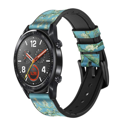 CA0410 Vincent Van Gogh Almond Blossom Cinturino in pelle e silicone Smartwatch per Wristwatch Smartwatch
