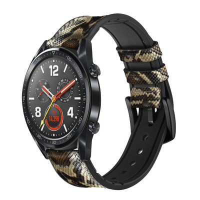 CA0415 Anaconda Amazon Snake Skin Graphic Printed Cinturino in pelle e silicone Smartwatch per Wristwatch Smartwatch