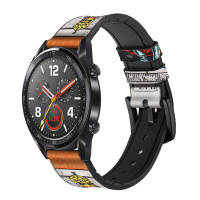 CA0450 Tarot Card The Emperor Cinturino in pelle e silicone Smartwatch per Wristwatch Smartwatch