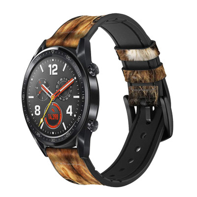 CA0477 Lion King of Beasts Cinturino in pelle e silicone Smartwatch per Wristwatch Smartwatch